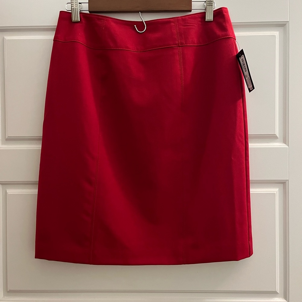 Worthington Vibrant Red Pencil Skirt NWT